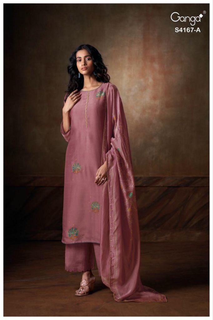 Ganga Eshra 4167 Embroidery Work Salwar Kameez