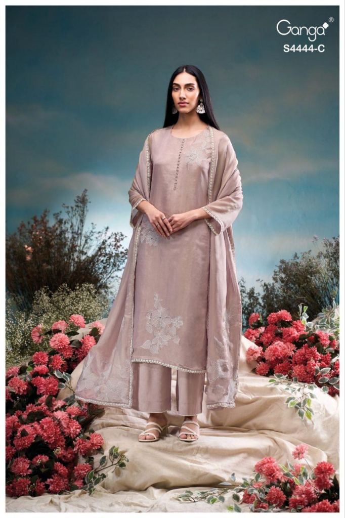 Ganga Gresina 4444 Embroidery Work Dress Material