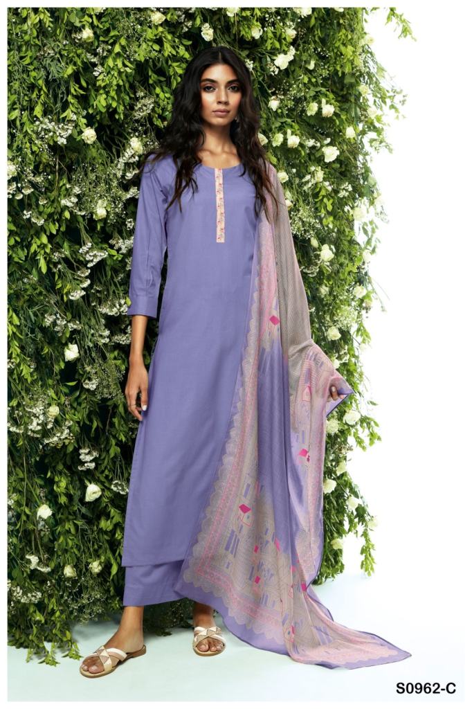 Ganga Heny S0962 Printed Cotton Designer Dress Materials