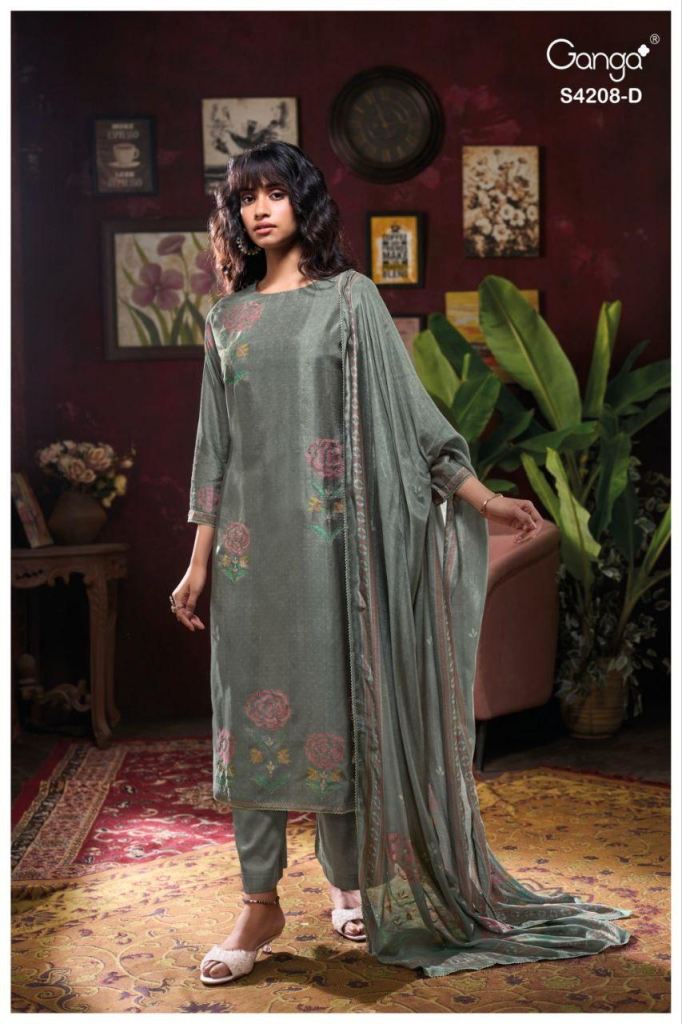 Ganga Inaika 4208 Embroidery Salwar Kameez
