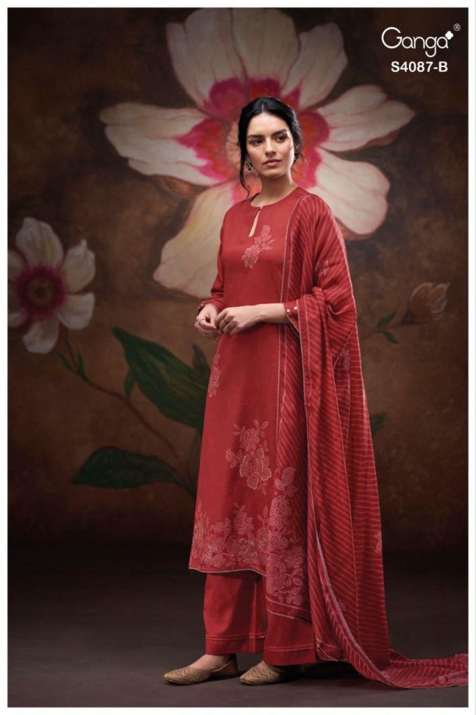 Ganga Jaashvi 4087 Embroidery Work Salwar Kameez