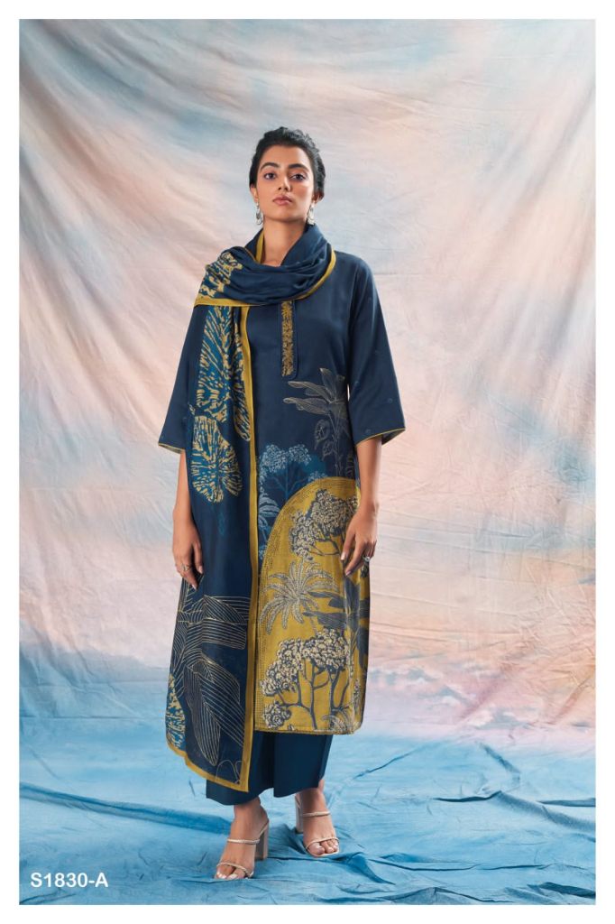 Ganga Janece S1830  Cotton Silk Designer Dress Material Collection 