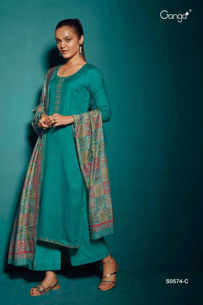 Ganga Jorah Cotton Designer Dress Materials Catalog