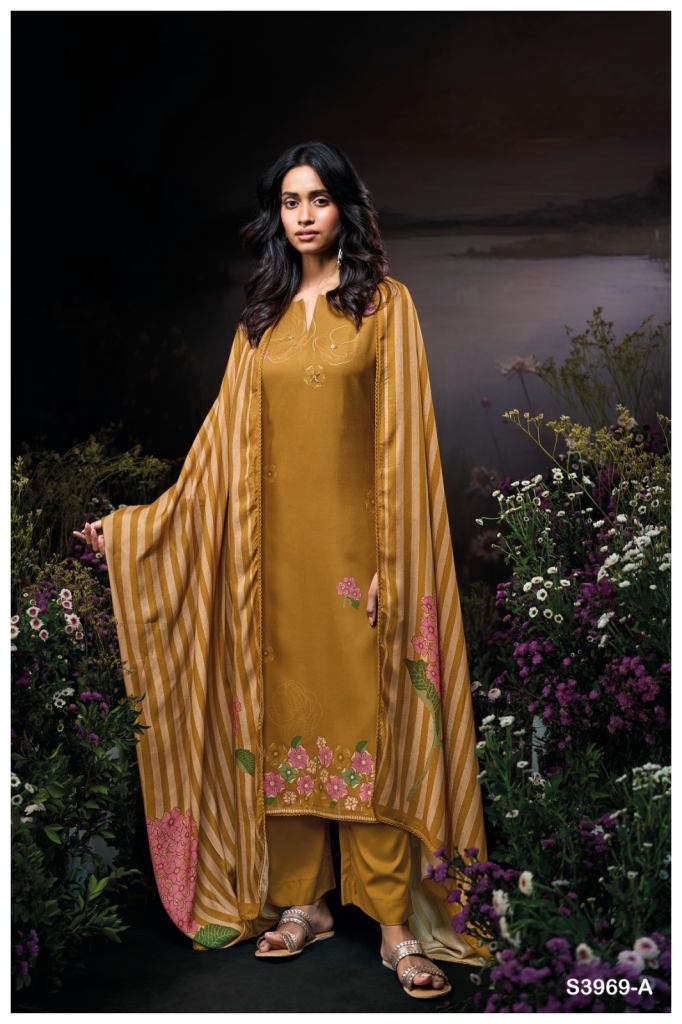 Ganga Jyestha 3969 Printed Handwork Salwar Kameez
