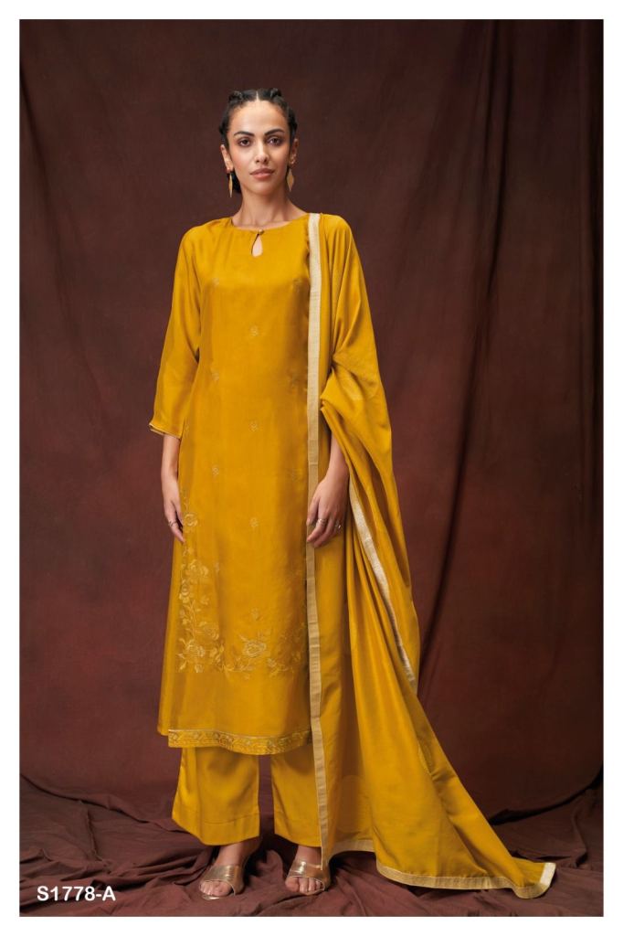 Ganga Kateri S1778 Festive Wear Silk Embroidered Designer Salwar Suits
