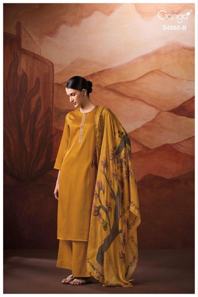 Ganga Lvessa 4885 Printed Neck Salwar Kameez