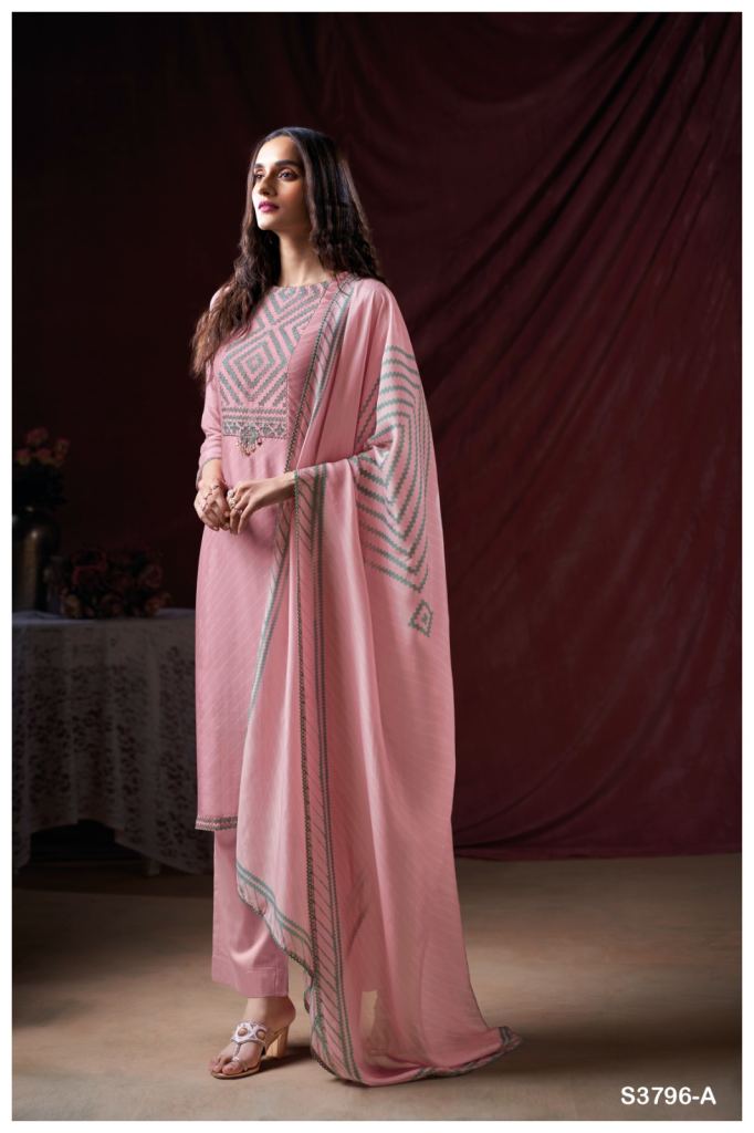 Ganga Lysia 3796 Embroidery Printed Salwar Kameez