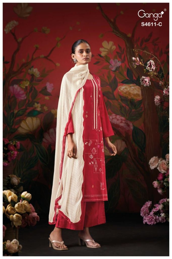 Ganga Nivra 4611 Embroidered Salawar Kameez