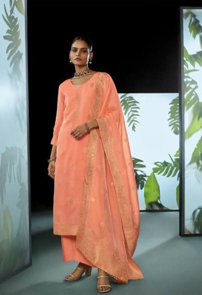Ganga Prakama Organza Designer Dress Material collection 