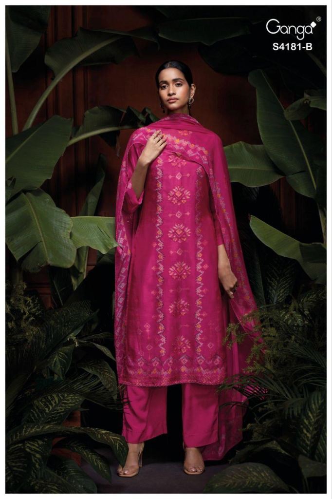 Ganga Prielle 4181 Printed Embroidery Salwar Kameez