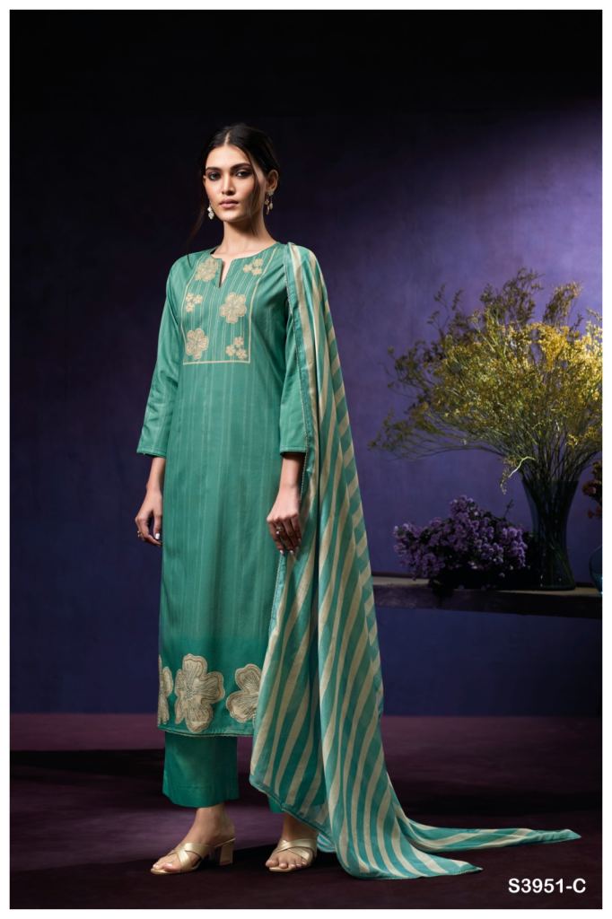 Ganga Qiara 3951 Printed Salwar Suits