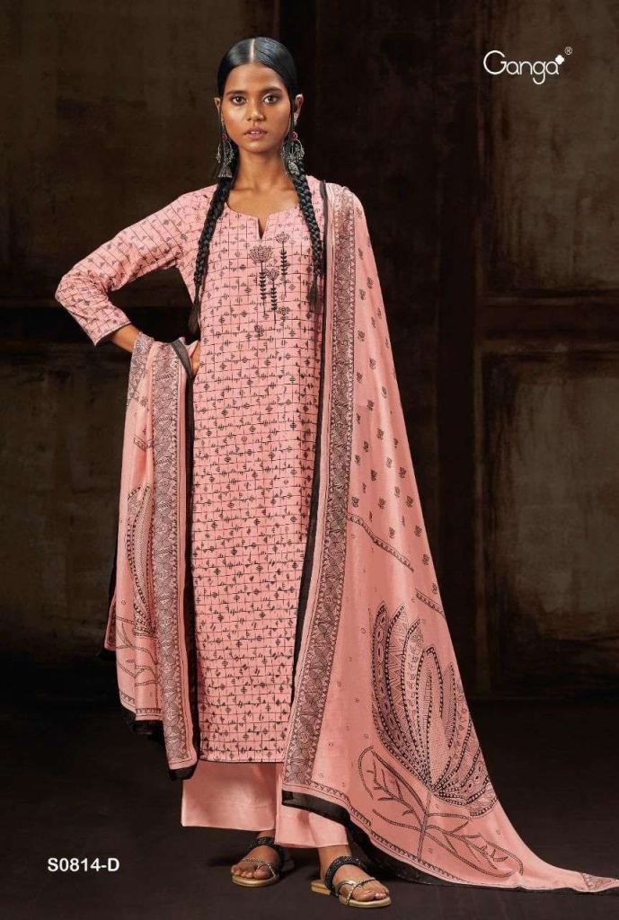 Ganga Rabta S0814 Premium Cotton Dress Material collection .