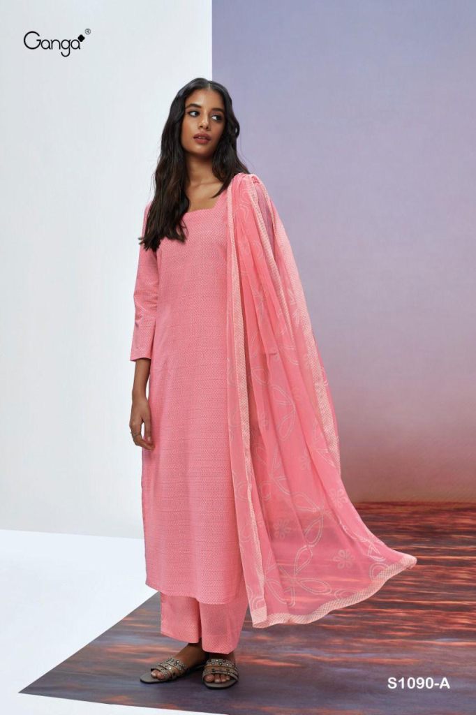 Ganga Timila  s1090 cotton Fancy print Dress Material 
