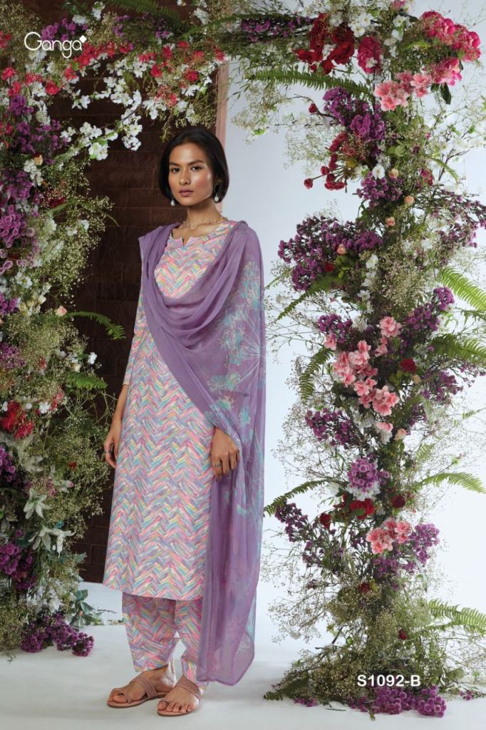 Ganga Timila  s1092 cotton fancy print Dress Material 