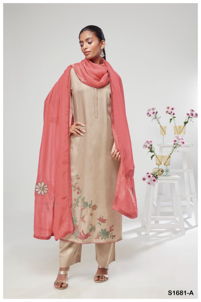 Ganga Yochana S1681 Silk Festive Wear Salwar Suits