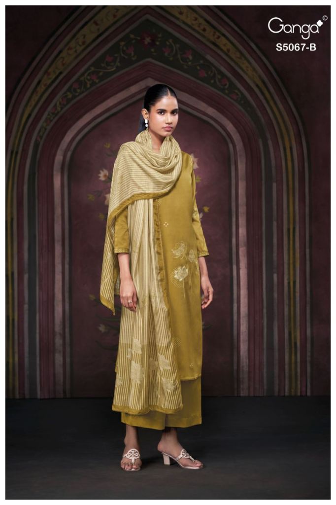 Ganga Zirelia Cotton Satin Printed Salwar Kameez Collection