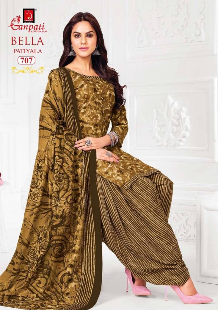 Ganpati Bella Patiyala Vol 7 Printed Dress Material