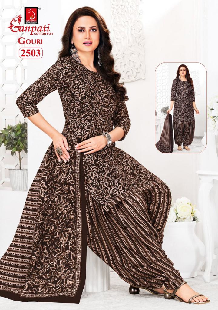 Ganpati Gouri Vol 11 Printed Patiyala Dress Material