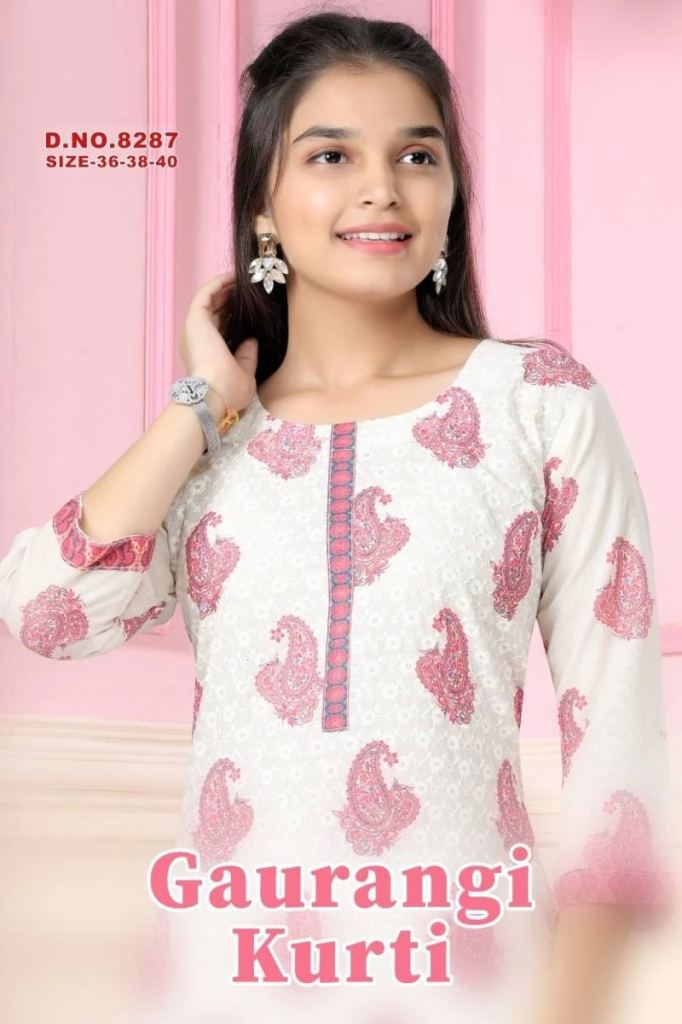 Gaurangi 8287 Cotton Cambric Kids Kurti Wholesale