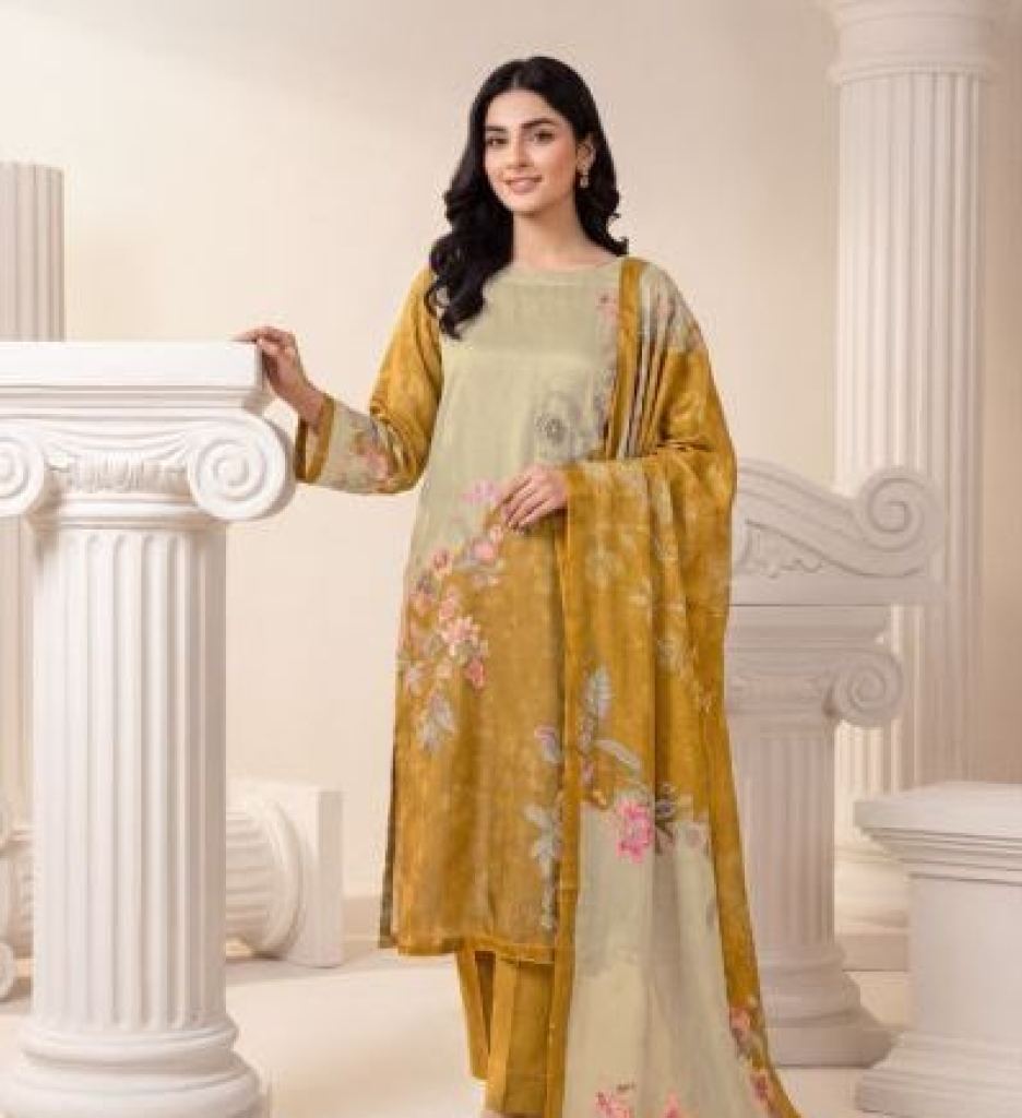 Glossy Simar Aarushi Digital Print Embroidered Salwar Kameez