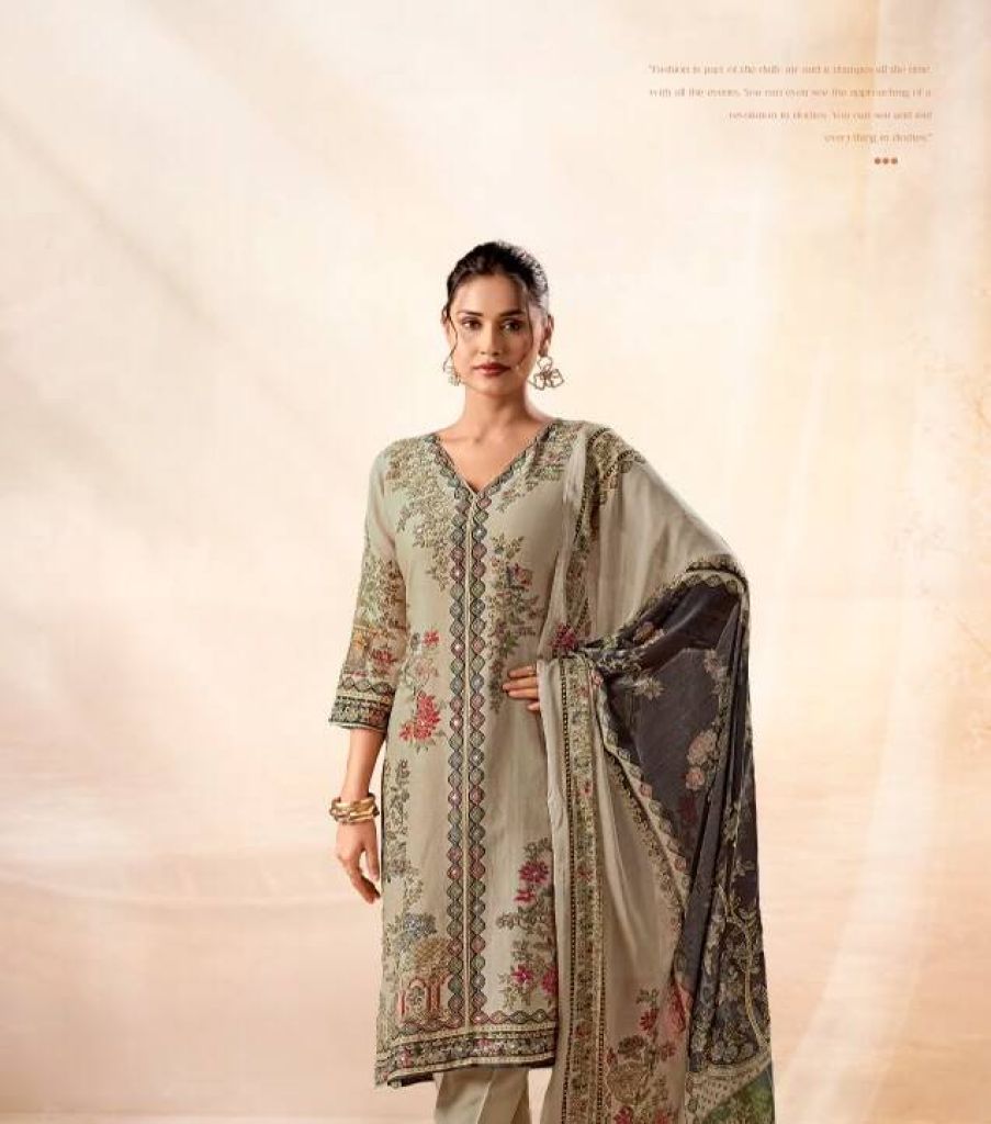 Glossy Simar Mantra Digital Print Handworked Salwar Kameez