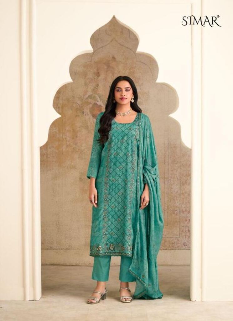 Glossy Simar Naqashi Digital Printed Salwar Kameez