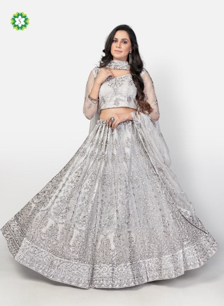 Gray 1001  lehenga choli with dupatta  Designer collection 