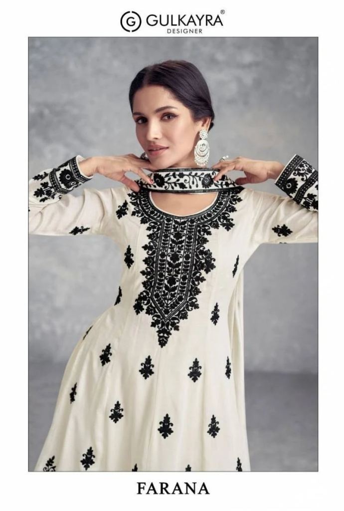 Gulkarya Farana ChikanKari Touch Chinon Salwar Suit 