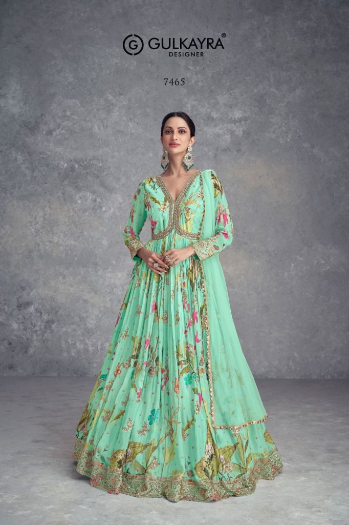 Gulkayra Anayah Designer Chinon Gown With Dupatta