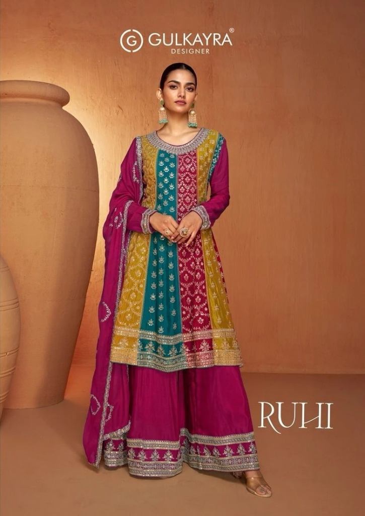 Gulkayra Ruhi Real Chinnon Designer Wedding Salwar Suits