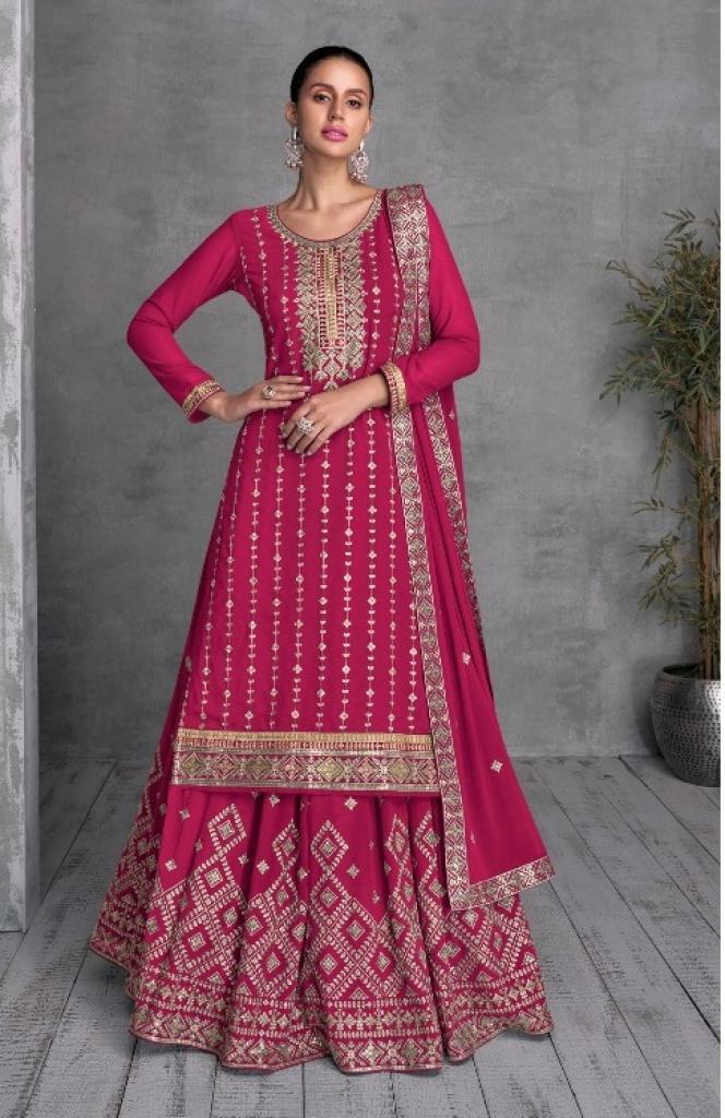 Gulkayra Trisha Exclusive Real Georgette Embroidery Gharara Suit Collection