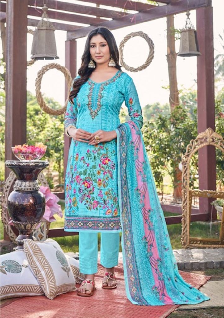 MISHRI PRESENT MALLIKA -6 IN HEAVY PURE COTTON KARACHI STYLE DESIGNER  SALWAR SUIT