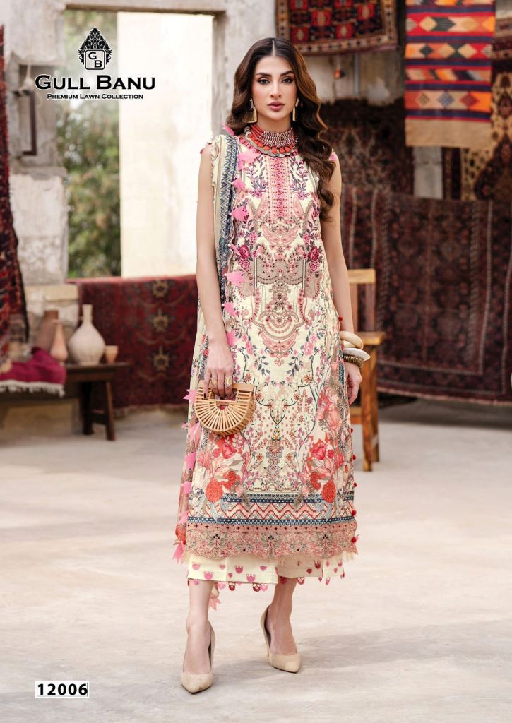 Gull A Ahmed Gull Banu Vol 12 Printed Karachi Dress Material