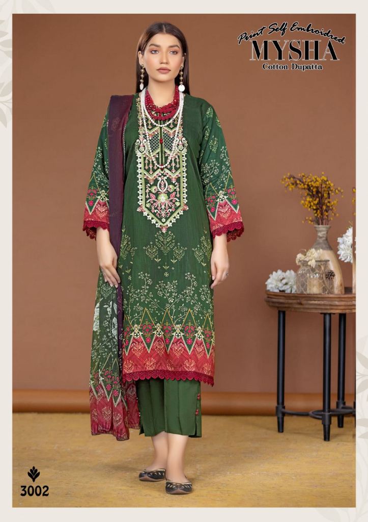 Gull A Ahmed Mysha Vol 3 Karachi Cotton Printed Dress Material