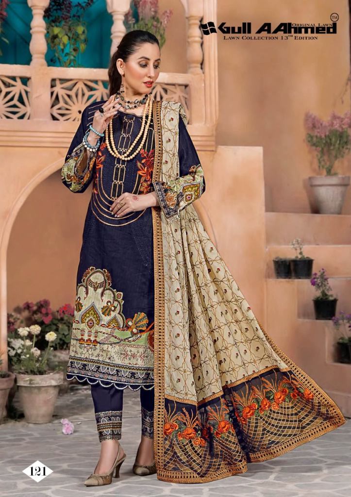 Gull Aahmed Vol 13 Lawn Collection Karachi Dress Materials
