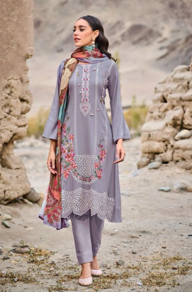 Gull Jee Mehtaab Winter Wear Viscose Pashmina Embroidery Dress Materials