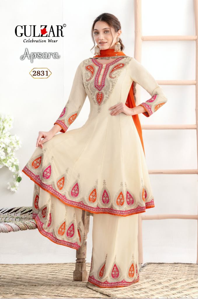Gulzar Apsara Anarkali Plazzo And Dupatta