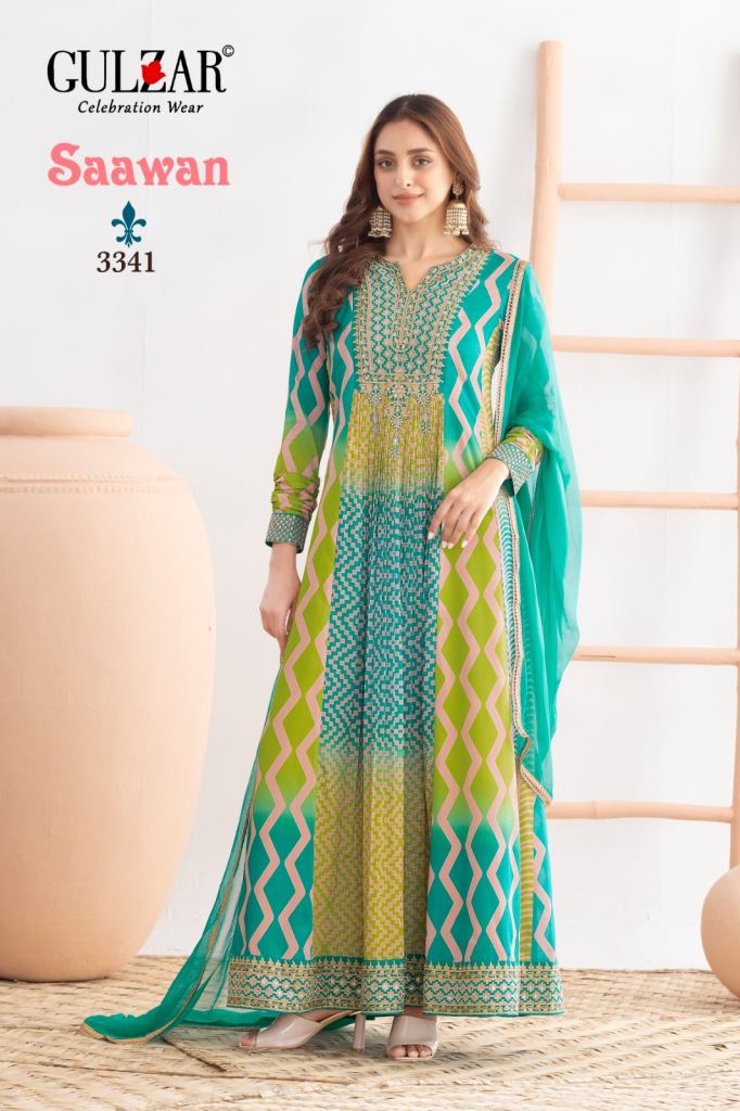 Gulzar Saawan Designer Anarkali And Dupatta
