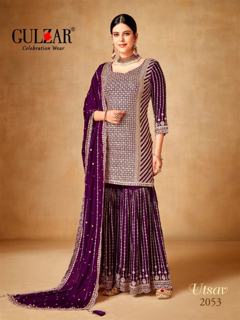 Gulzar Utsav Premium Embroidered Chinon Designer Salwar Suits