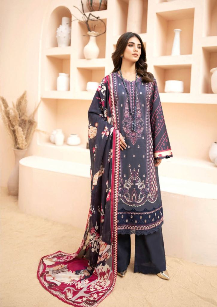 Hala Chevron By Nayra Printed Cotton Dress Material Collection