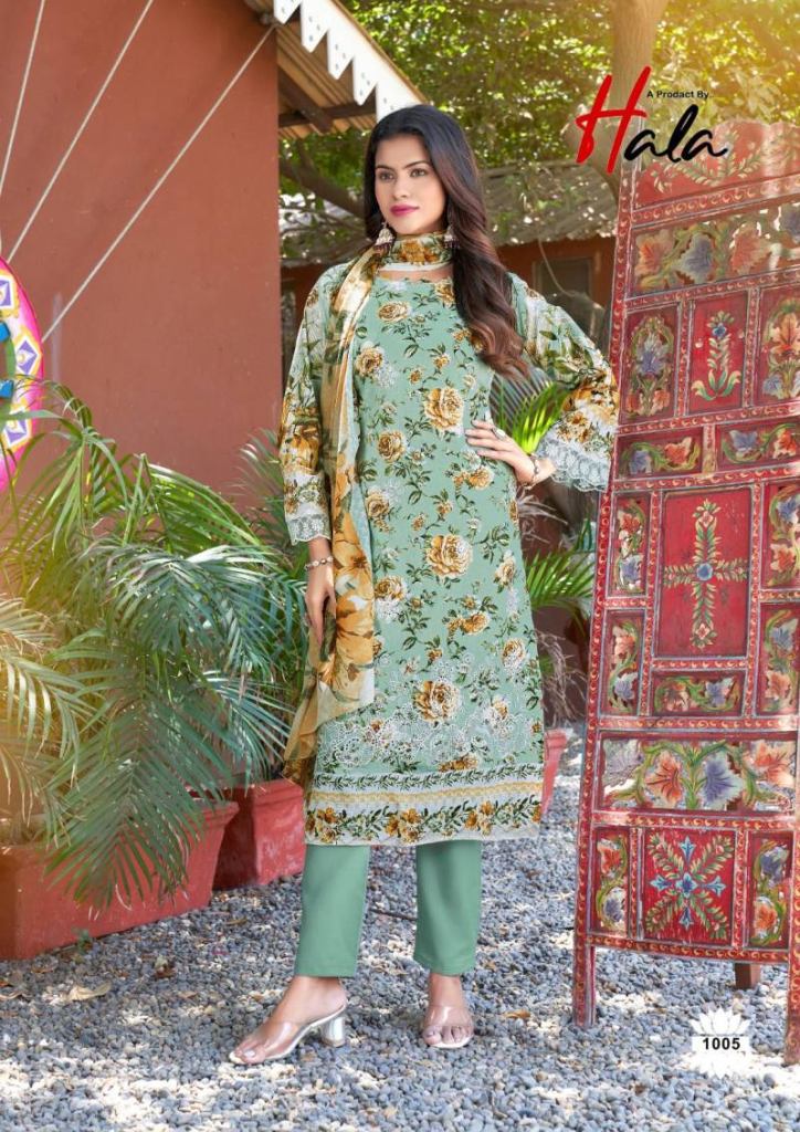 Hala Mira Nur Vol 1 Printed Dress Material