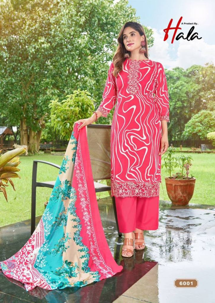 Hala Super Star Edition 6 Printed Dress Material