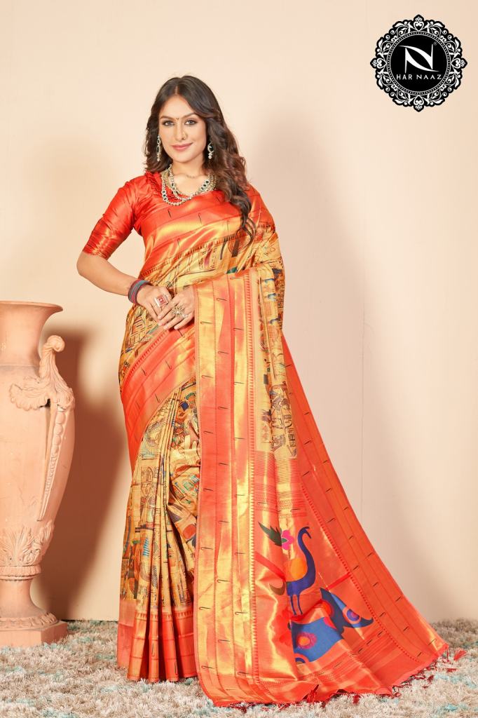 Har Naaz Mukunda Pattu Paithani Pallu Soft Silk Saree  collection 