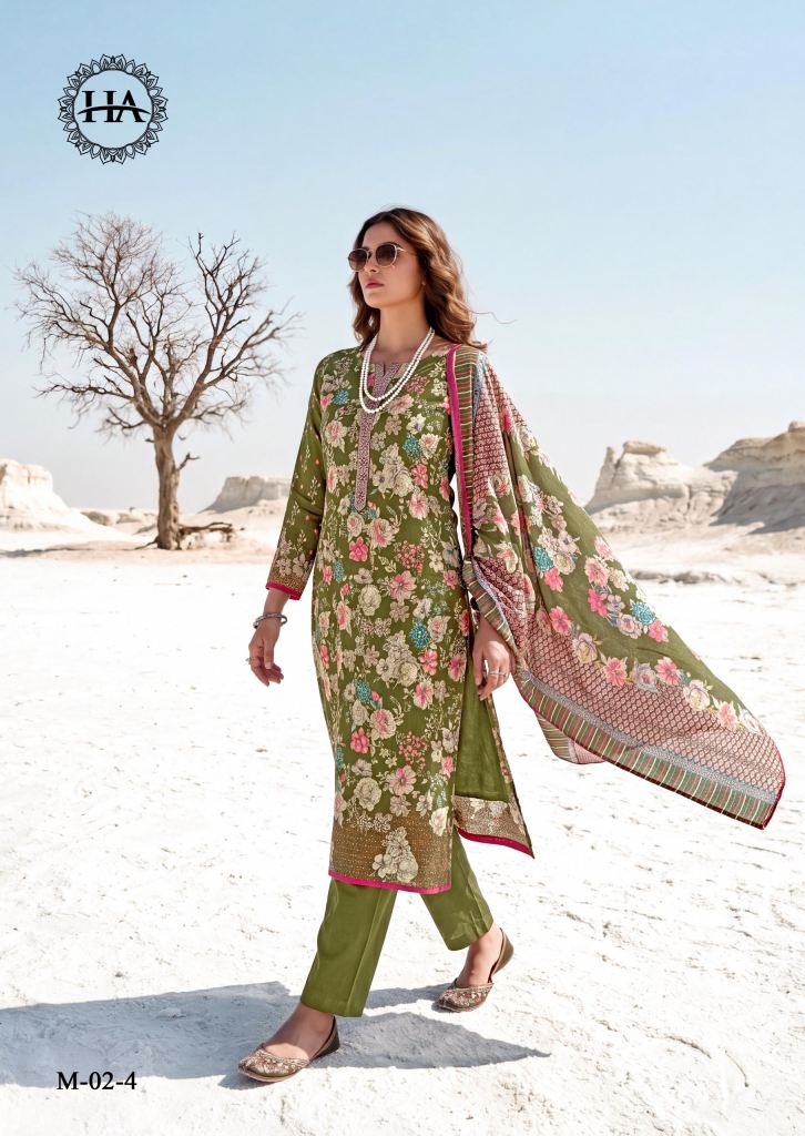 Harshit Lumina Embroidered Dress Material