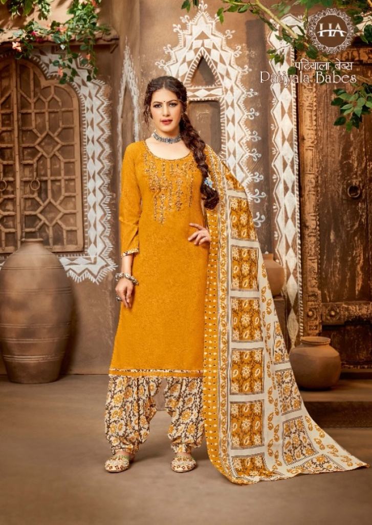 Harshit Patiyala Babes Vol 2 Cotton Designer Dress Materials Catalog
