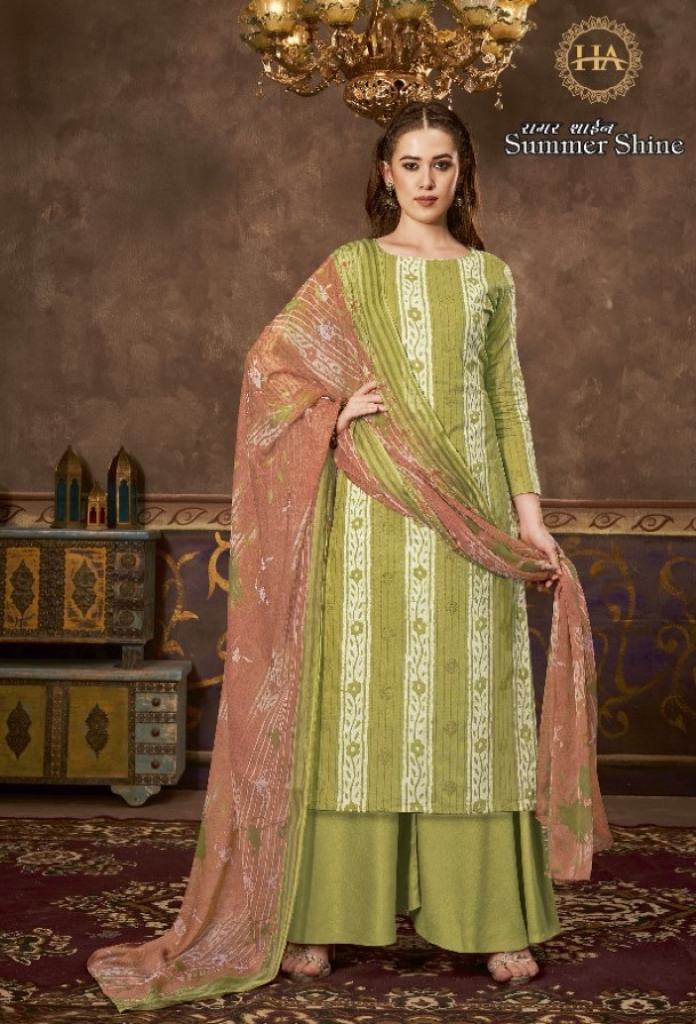 Harshit Summer Shine Catalog Pure Cotton Party Wear Women Dress Materials