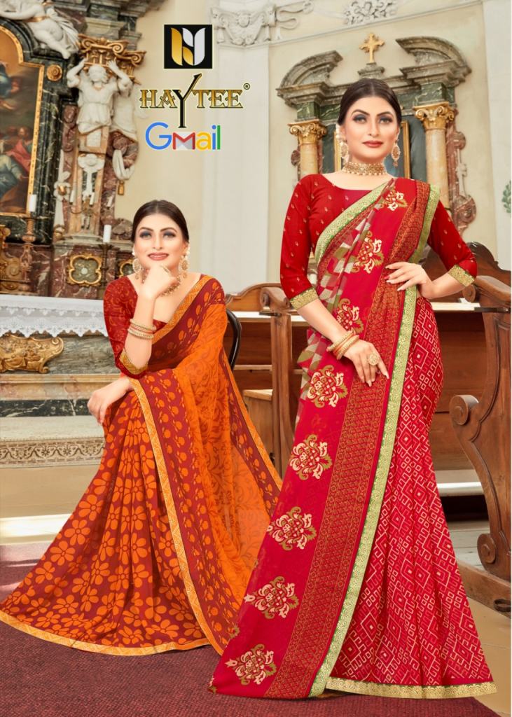 Haytee presents  Gmail vol  85   Printed Sarees Collection