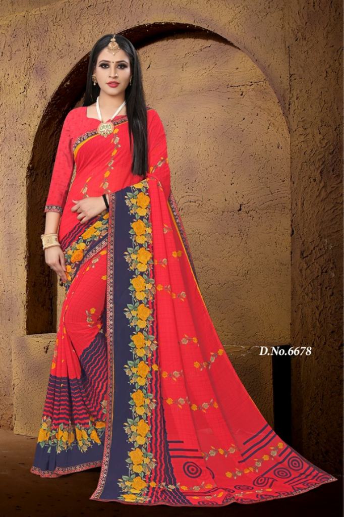 Haytee presents  Gmail  vol 86 Printed Saree Collection