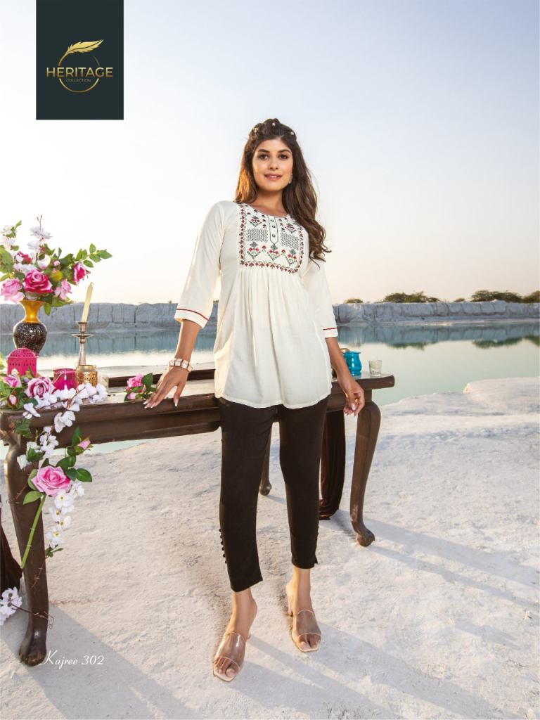 Heritage Kajree Vol 3 Stylish Wear Short Kurti Collection