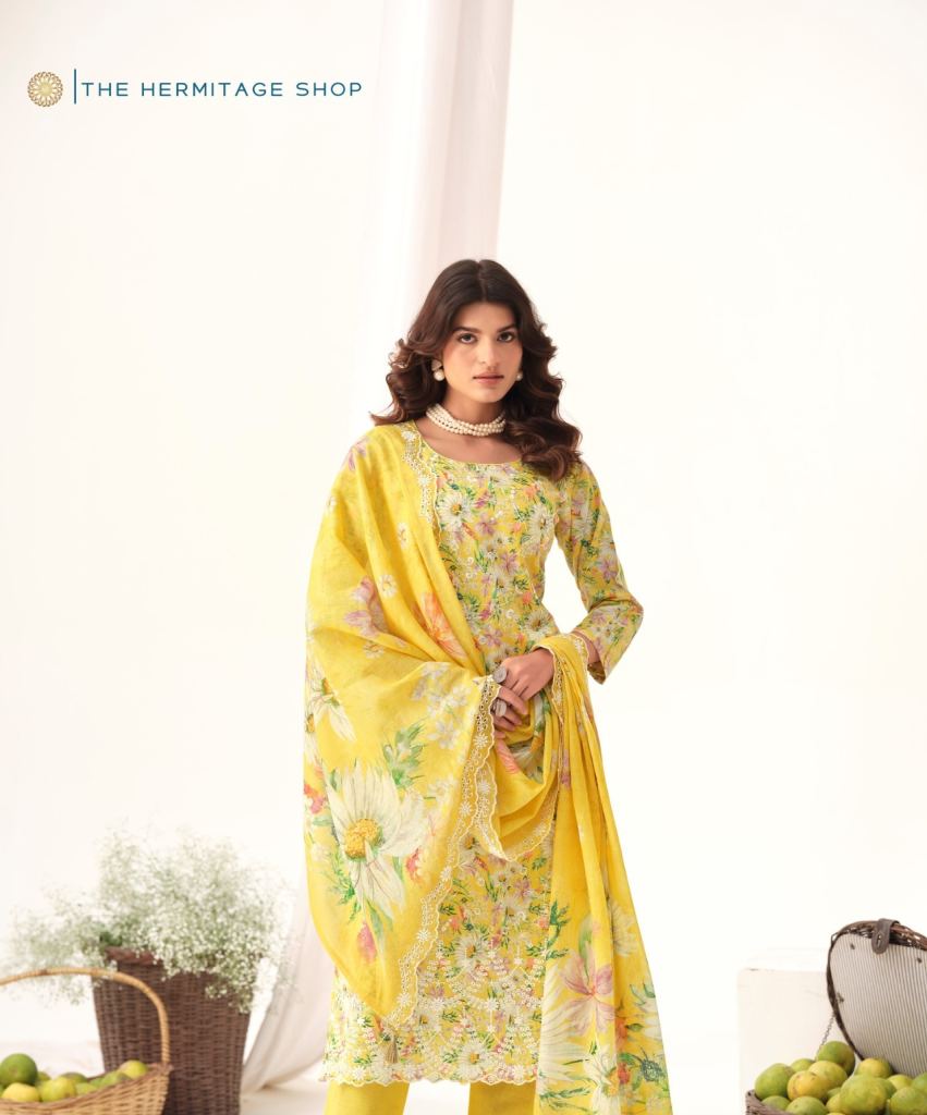 Hermitage Bareeze Embroidered Dress Material